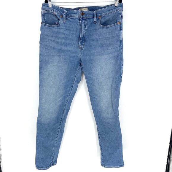 Madewell Stovepipe Jeans 32 T Light Wash High Rise Stretch And Flex - Picture 2 of 11